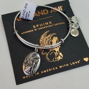 Alex and Ani Sphinx Swarovski Crystal Silver br